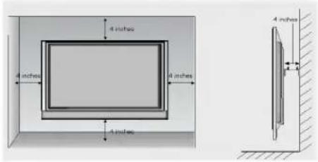 LG 37LC25R - Veggmontering: Loddrett installering - 1