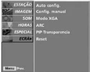 LG 37LC25R - SELECÇÃO E AJUSTE DE MENUS NO ECRÃ - 4