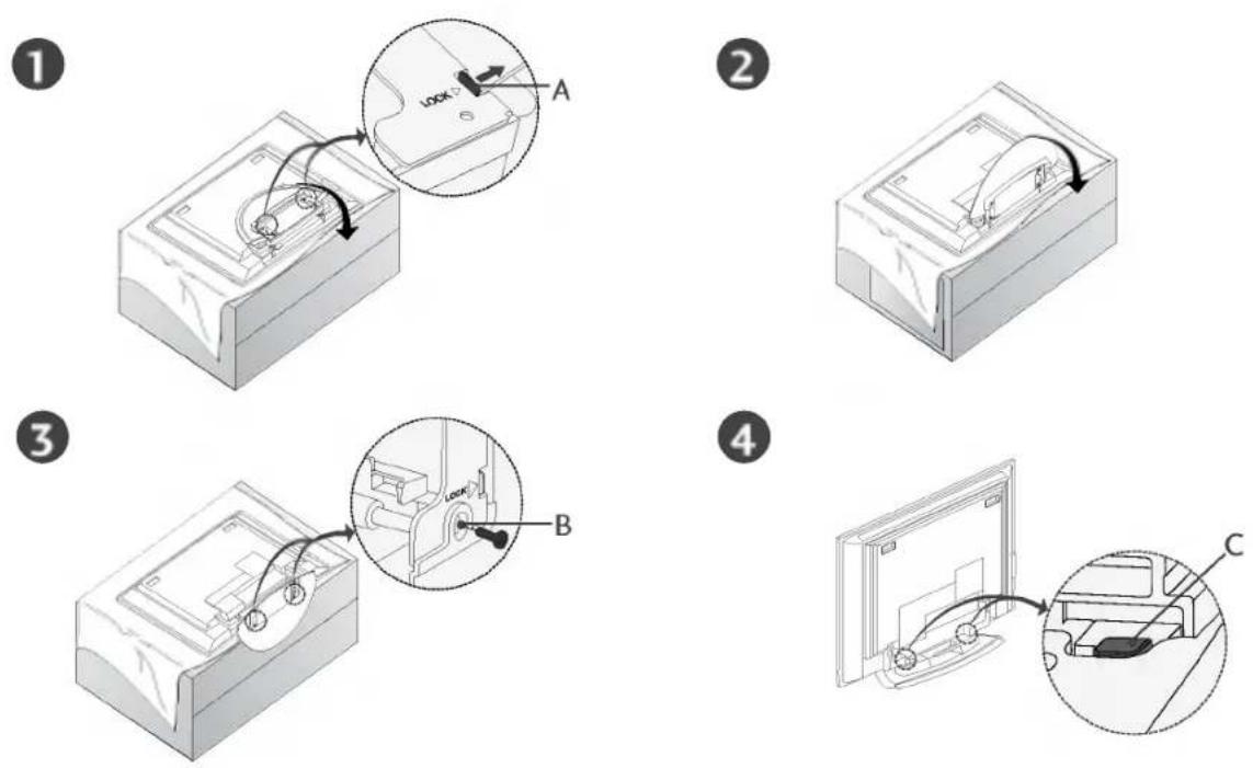 LG 37LC25R - INSTALLATIE VAN DE STEUN (42PC1R\*, 42PC3R\*) - 1
