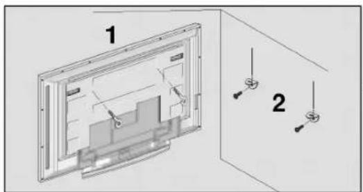 LG 37LC25R - COMO FIXAR O PRODUTO MONTADO À PAREDE PARA IMPEDIR QUE O TELEVISOR CAIA - 1