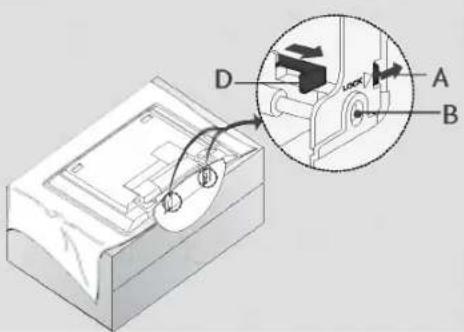 LG 37LC25R - Pour retirer le socle - 1