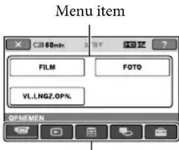 SONY HDRXR10VE - Gebruik van MIOME MENU - 2