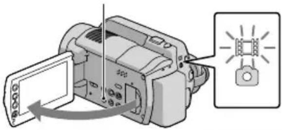 SONY HDRXR10VE - Open het LCD-schem van uw camcorder. - 1