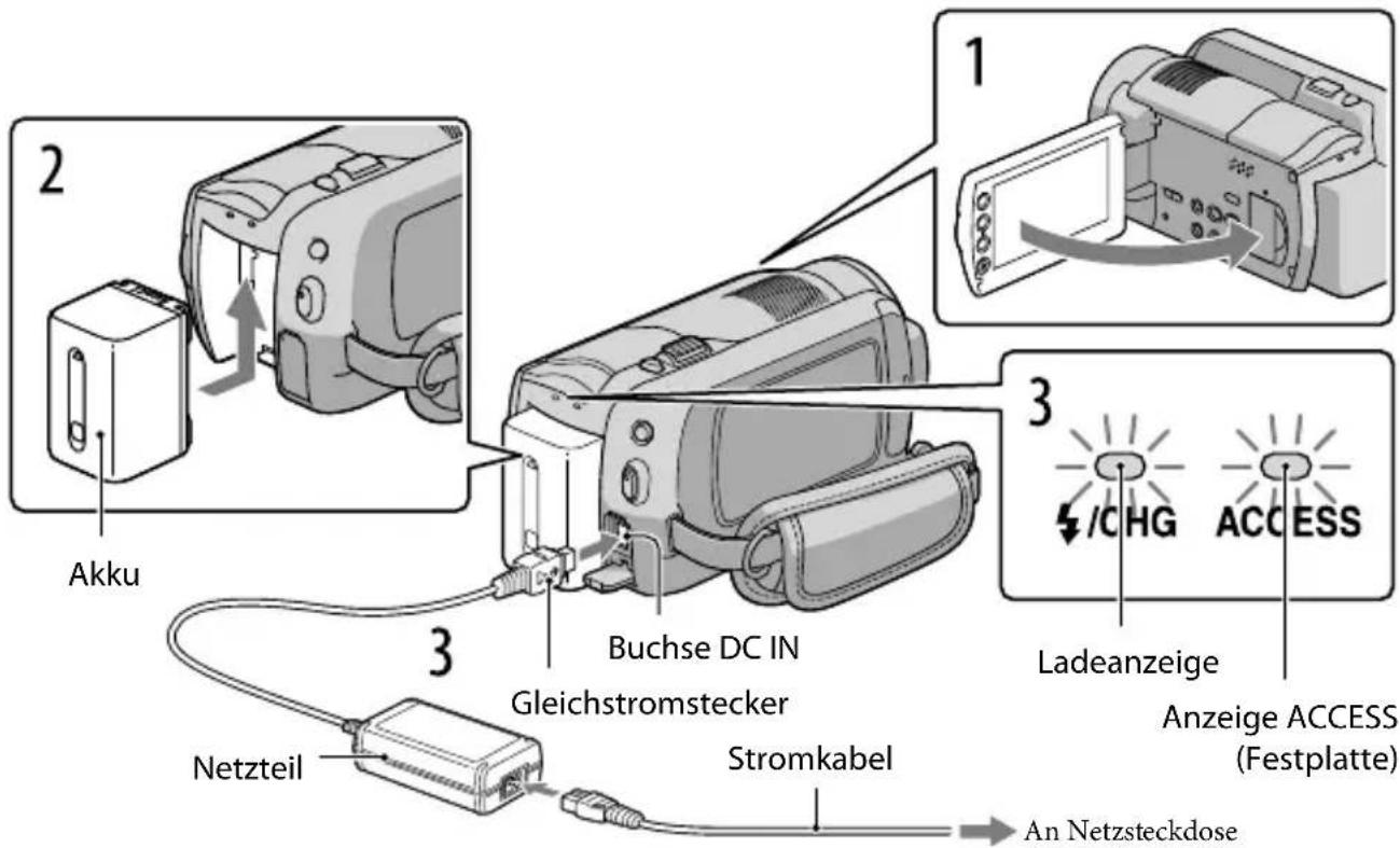 SONY HDRXR10VE - Schritt 1: Laden des Akkus - 1