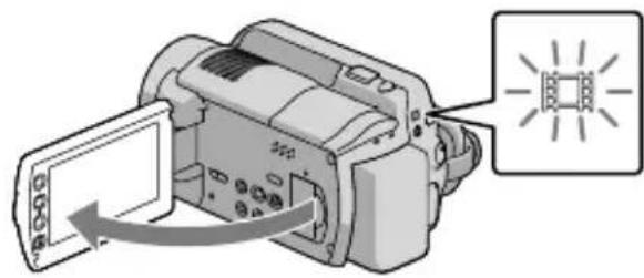 SONY HDRXR10VE - Open het LCD-schem van uw camcorder. - 1