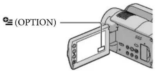 SONY HDRXR10VE - Gebruik van OPTION MENU - 1