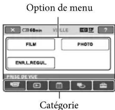 SONY HDRXR10VE - Utilisation du IOME MENU - 2