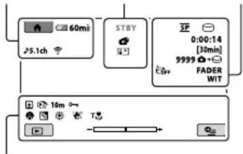 SONY DCRSR37ES - Schermaanduidingen - 1