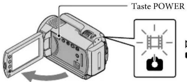 SONY DCRSR37ES - Klappen Sie den LCD-Bildschirm des Camcorders auf. - 1
