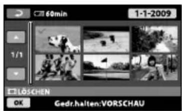 SONY DCRSR37ES - Löschen von Filmen und Fotos - 1