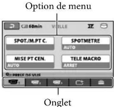 SONY DCRSR37ES - Utilisation du OPTION MENU - 2