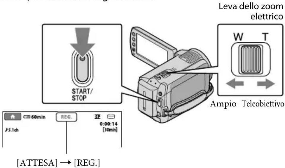 SONY DCRSR37ES - Premere START/STOP per avviare la registrazione. - 1
