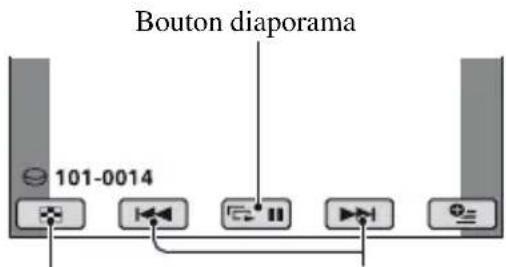 SONY DCRSR3190E - Appuyez sur ou sur l'onglet, puis sur l'image fixe que vous souhaitez lire. - 2