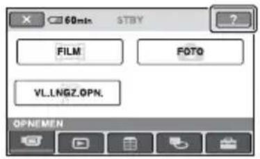 SONY DCRSR3190E - Een uitleg van de functie van alle items in het HOME MENU (HELP) weergeven - 1