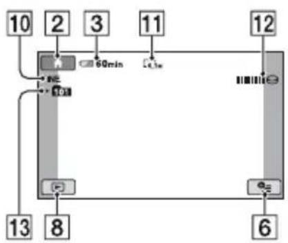 SONY DCRSR3190E - Aanduidingen die worden weergegeven tijdens het opnemen/afspelen - 3