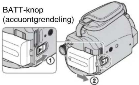 SONY DCRSR3190E - De accu verwijderen - 1