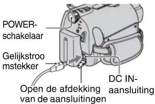 SONY DCRSR3190E - De accu opladen met alleen de netspanningsadapter - 1