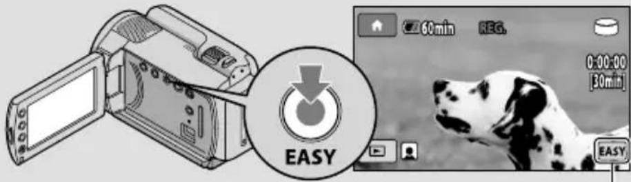 SONY DCRSR47S - Registrazione e riproduzione facile di filmati e fotografie (uso della funzione Easy Handycam) - 1