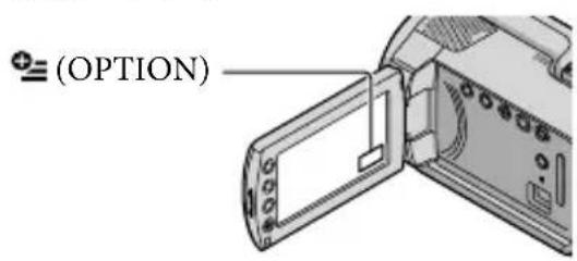 SONY DCRSR47S - Utilisation du OPTION MENU - 1