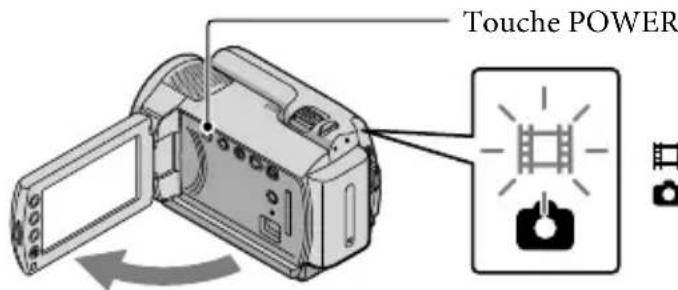 SONY DCRSR47S - Ouvrez l'écran LCD de votre caméscope. - 1