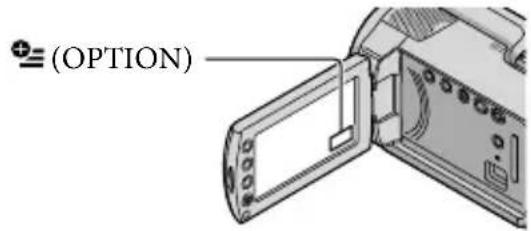 SONY DCRSR47S - Het OPTION MENU gebruiken - 1