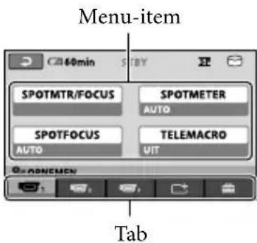 SONY DCRSR47S - Het OPTION MENU gebruiken - 2