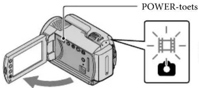 SONY DCRSR47S - Open het LCD-scherm van de camcorder. - 1