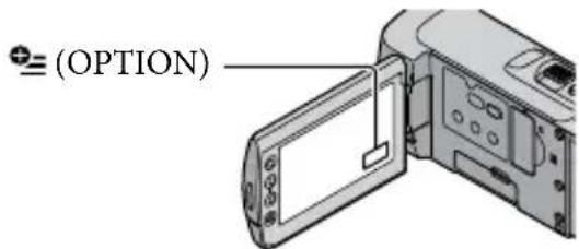 SONY HDRCX105ES - Het OPTION MENU gebruiken - 1