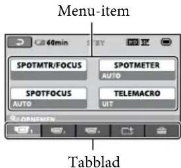 SONY HDRCX105ES - Het OPTION MENU gebruiken - 2