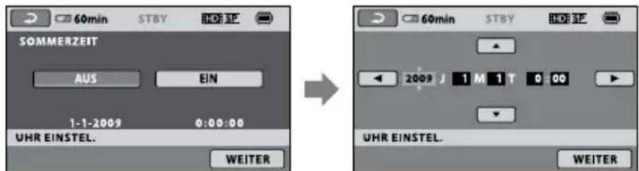 SONY HDRCX105ES - Schritt 2: Einschalten des Geräts und Einstellen des Datum und der Uhrzeit - 4