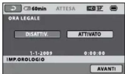 SONY HDRCX105ES - Punto 2: Accensione dell'apparecchio e impostazione della data e dell'ora - 4
