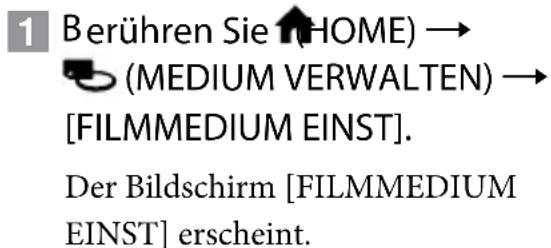 SONY HDRCX105ES - Auswahlen des Aufnahmemediums für Filme - 1