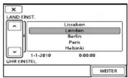 SONY HDRCX550VEB - Schritt 2: Einschalten des Geräts und Einstellung des Datum und der Uhrzeit - 3