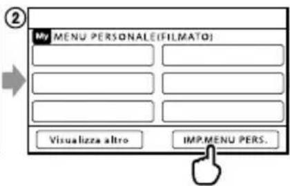 SONY HDRCX550VEB - Uso di MENU PERSONALE - 2