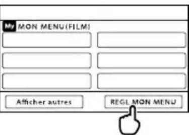 SONY HDRCX550VEB - Utilisation de MON MENU - 2