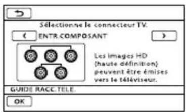 SONY HDRCX550VEB - Raccordement à un téléviseur à l'aide de [GUIDE RACC. TELE.] - 1