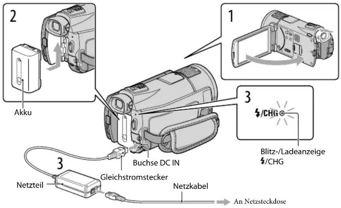 SONY HDRCX550VEB - Schritt 1: Laden des Akkus - 1