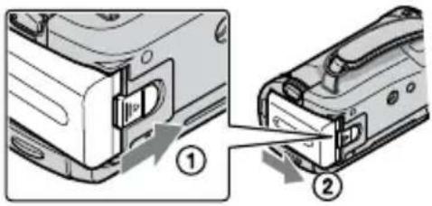 SONY HDRCX105EB - So nehmen Sie den Akku ab - 1