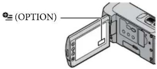 SONY HDRCX105EB - Het OPTION MENU gebruiken - 1