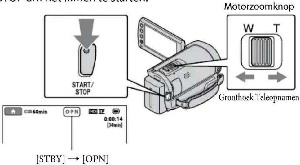 SONY HDRCX105EB - Druk op START/STOP om het filmen te starten. - 1