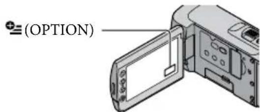 SONY HDRCX105EB - Utilisation du OPTION MENU - 1