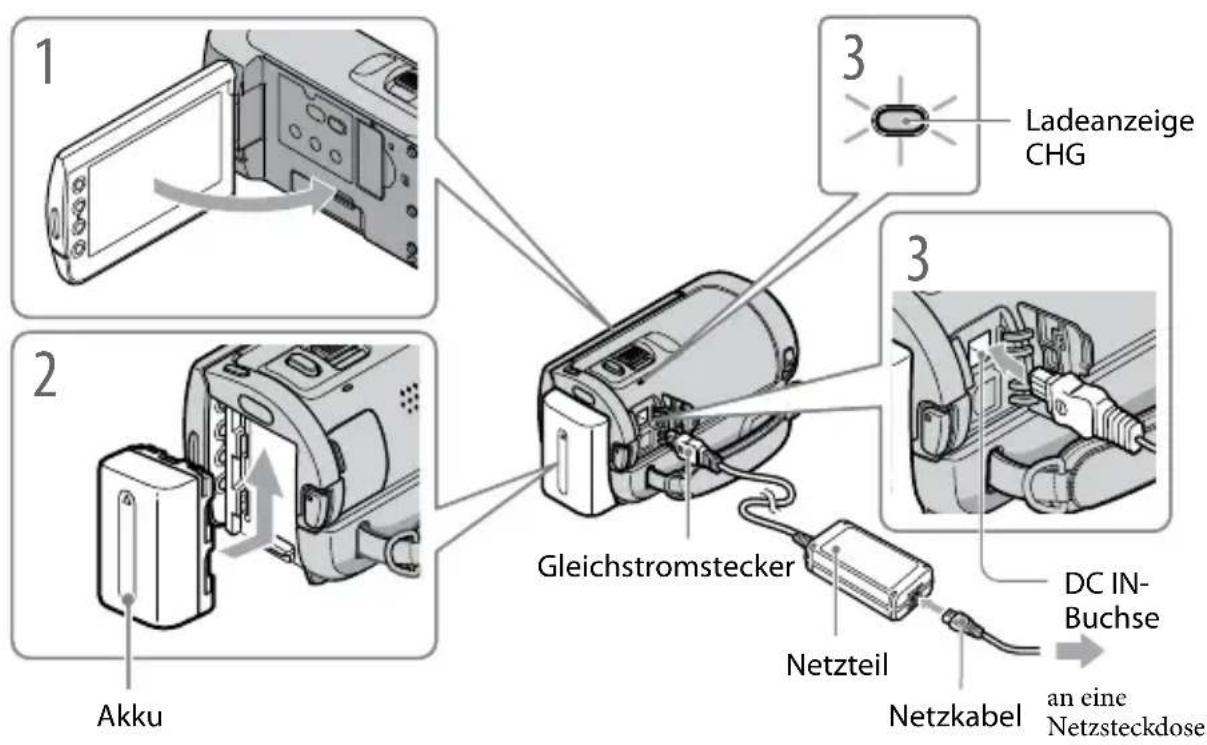 SONY HDRCX105EB - Schritt 1: Laden des Akkus - 1