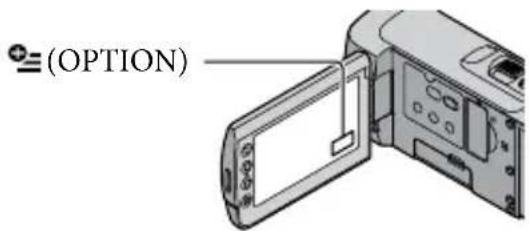 SONY HDRCX105EB - Uso dell'OPTION MENU - 1