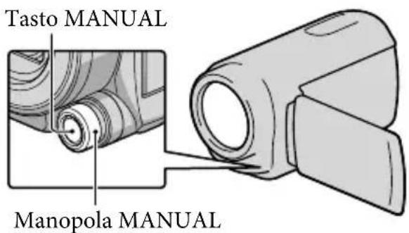 SONY HDRCR550VE - Regolazione manuale di messa a fuoco, e così via (manopola MANUAL) - 1