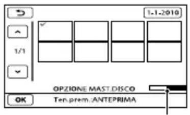 SONY HDRCR550VE - Per personalizzare un disco con OPZ. MAST.DISCO - 1