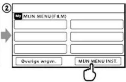 SONY HDRXR350VEB - Gebruik van MIJN MENU - 2