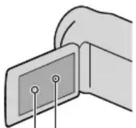SONY HDRXR350VEB - Menüoptionen, LCD-Bildschirmträger und Objektiv - 1