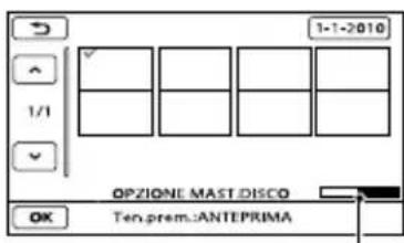 SONY HDRXR350VEB - Per personalizzare un disco con OPZ. MAST.DISCO - 1