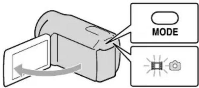 SONY HDRXR350VEB - Ouvrez l'écran LCD de votre caméscope. - 1