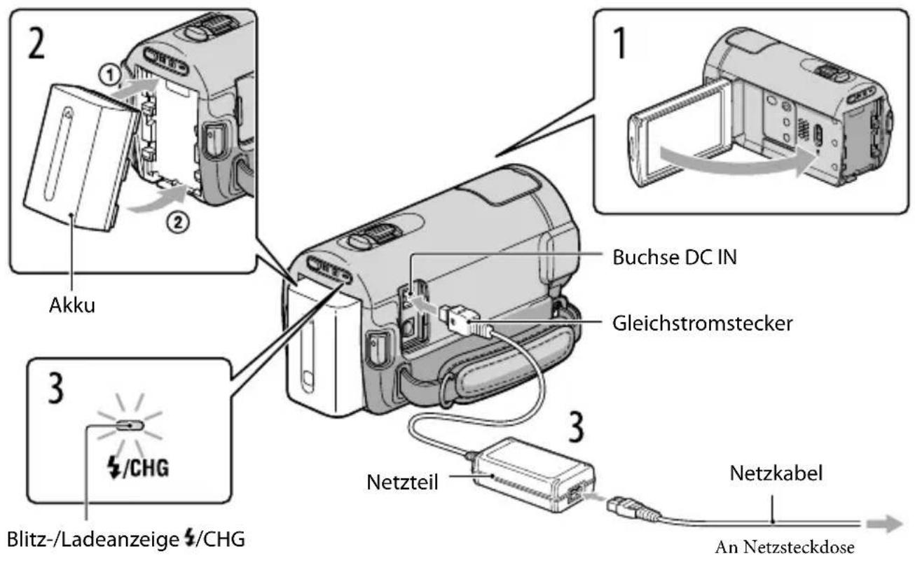 SONY HDRXR350VEB - Schritt 1: Laden des Akkus - 1